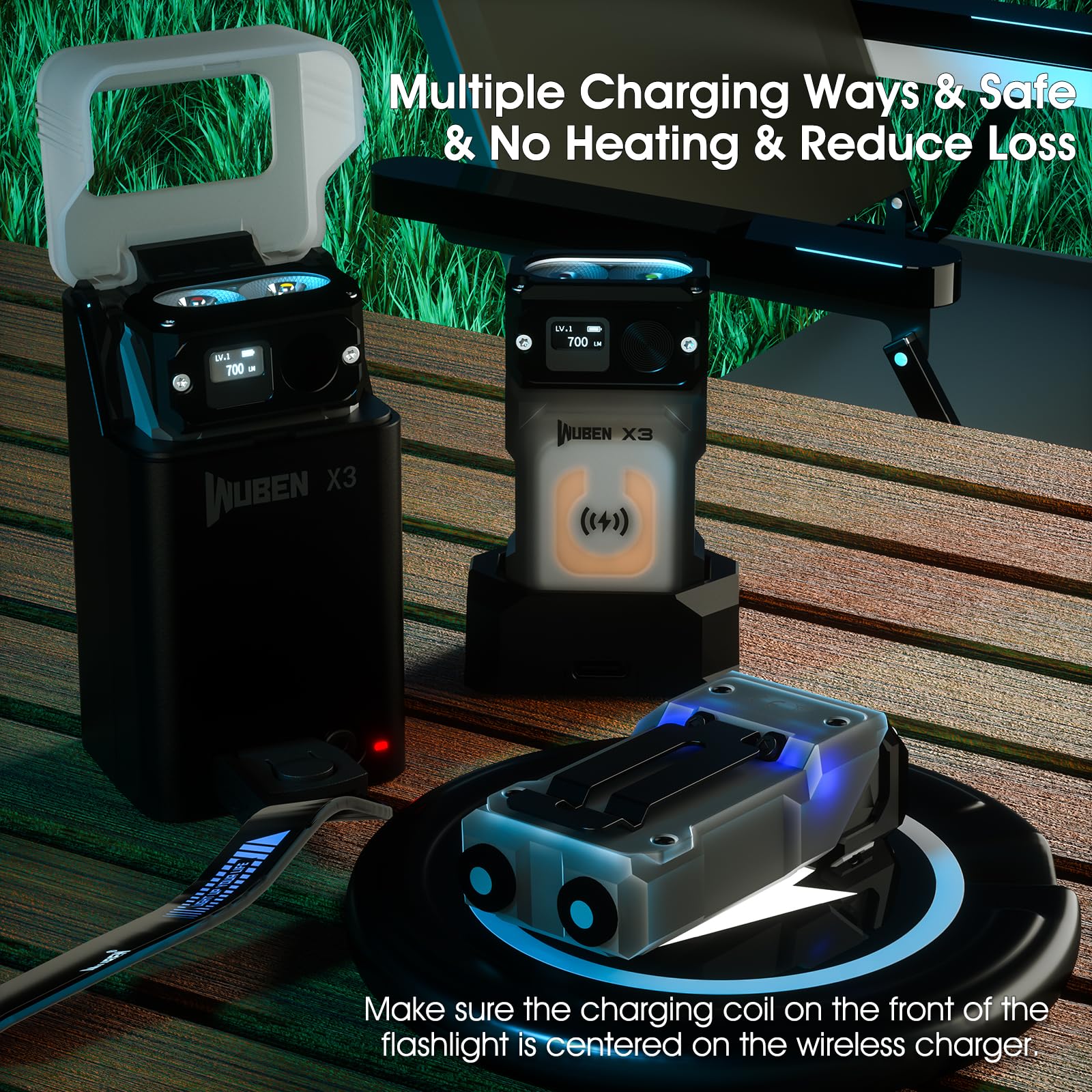Foto 4 | Linterna Wuben X3 Mini 700lm Recargable Ip65 A Prueba De Agua - Venta Internacional.