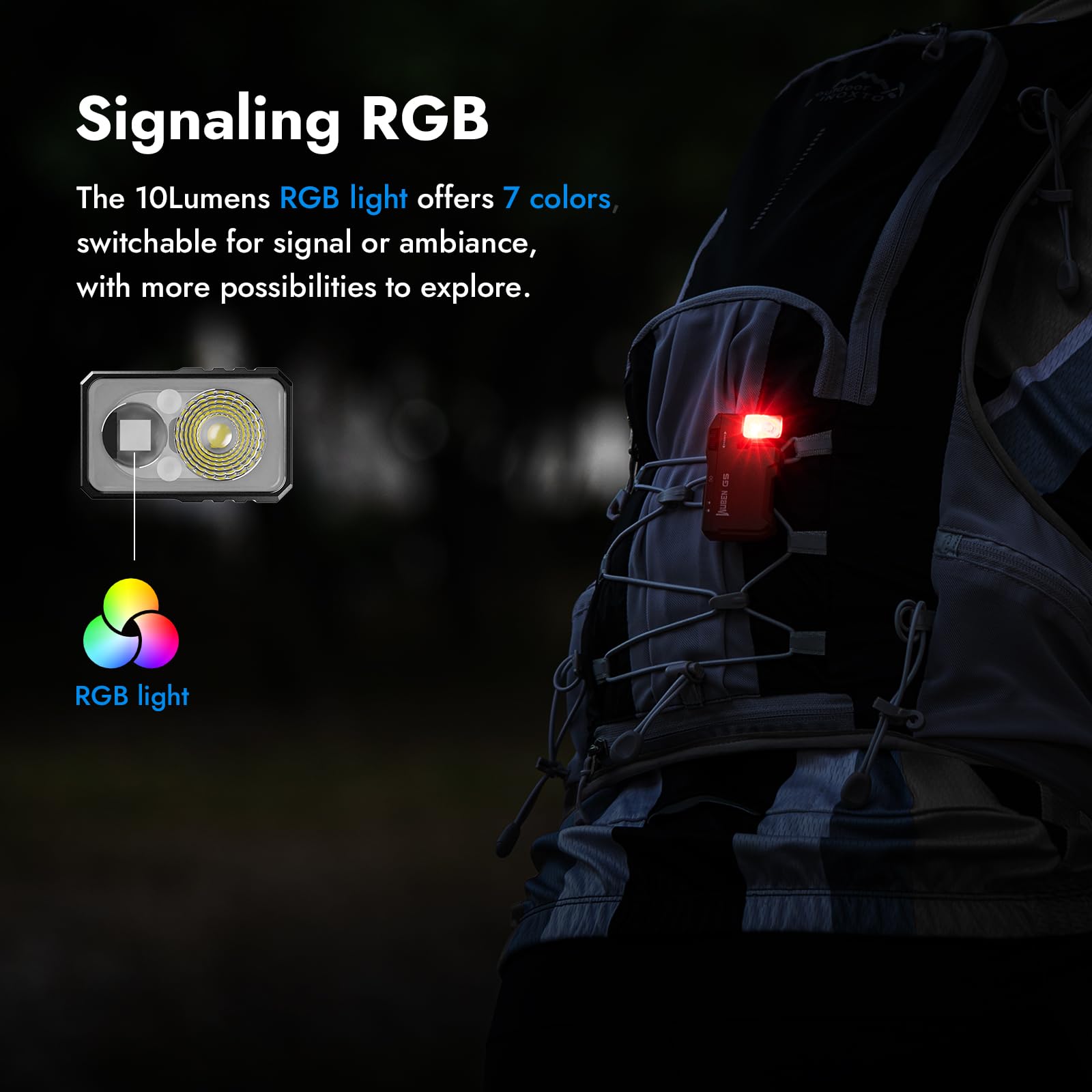 Foto 6 pulgar | Linterna Wuben G5 Recargable Edc 400 Lúmenes Con Luz Rgb - Venta Internacional.
