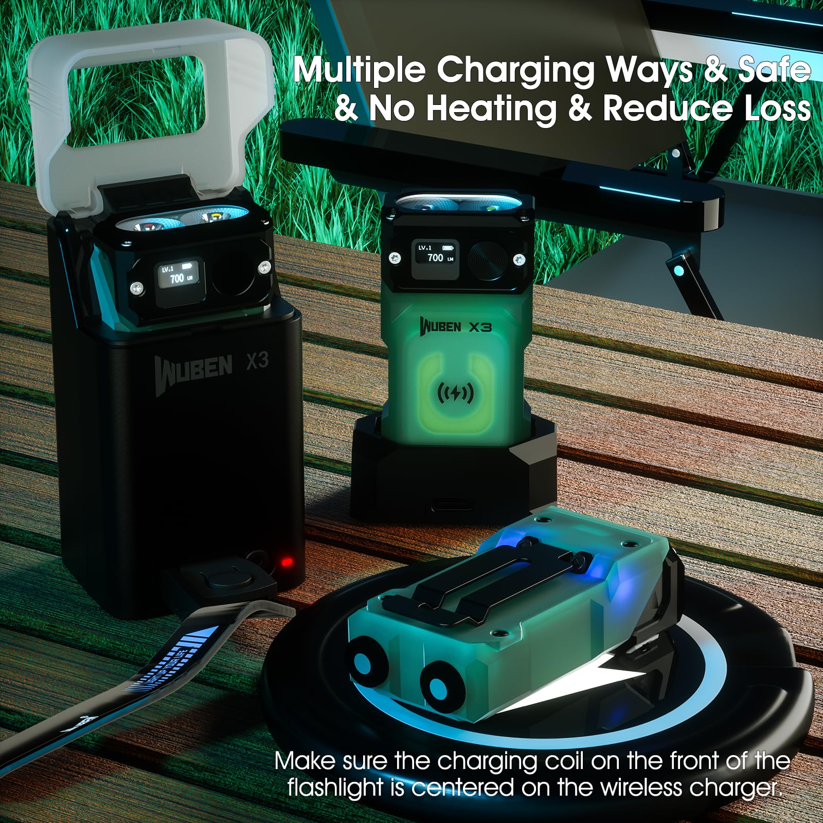 Foto 4 | Linterna Wuben X3 Mini 700lm Recargable Ip65 A Prueba De Agua - Venta Internacional.