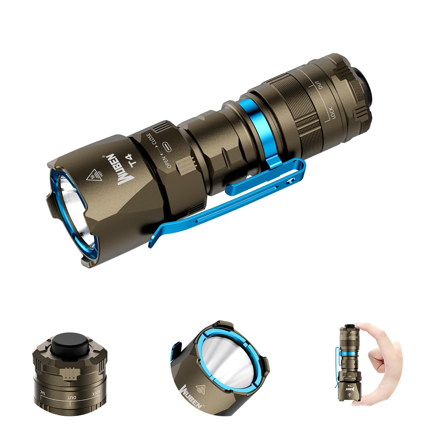 Foto 2 pulgar | Linterna Wuben T4 Táctica Recargable 850lm Ip68 - Venta Internacional.