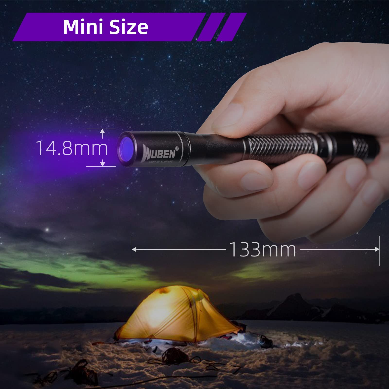 Foto 4 pulgar | Linterna Uv Con Bolígrafo Wuben E19  365 Nm  Detector De Luz Negra Ip68 - Venta Internacional.