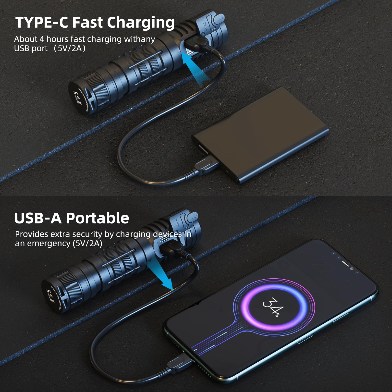Foto 4 | Linterna Wuben C2 Usb C Recargable de 2000 Lúmenes Ip68 - Venta Internacional