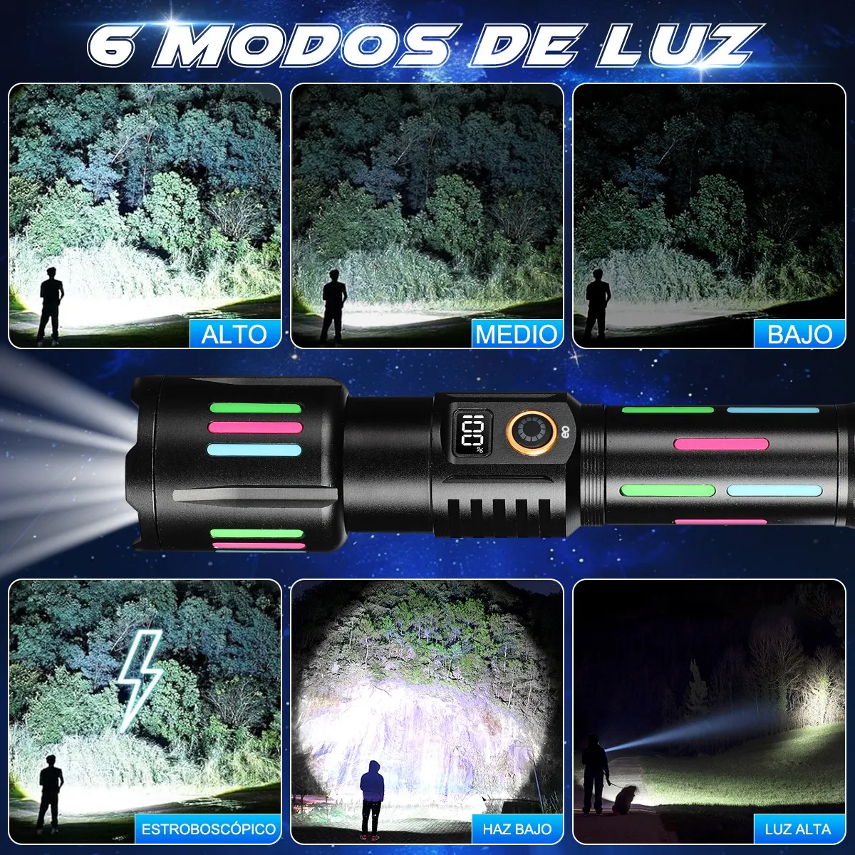 Foto 4 pulgar | Lámpara Recargable Eo Safe Imports Esi-20151 Negro
