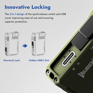 Foto 7 | Linterna Wuben G5 Recargable EDC 400 Lúmenes IP68 Verde