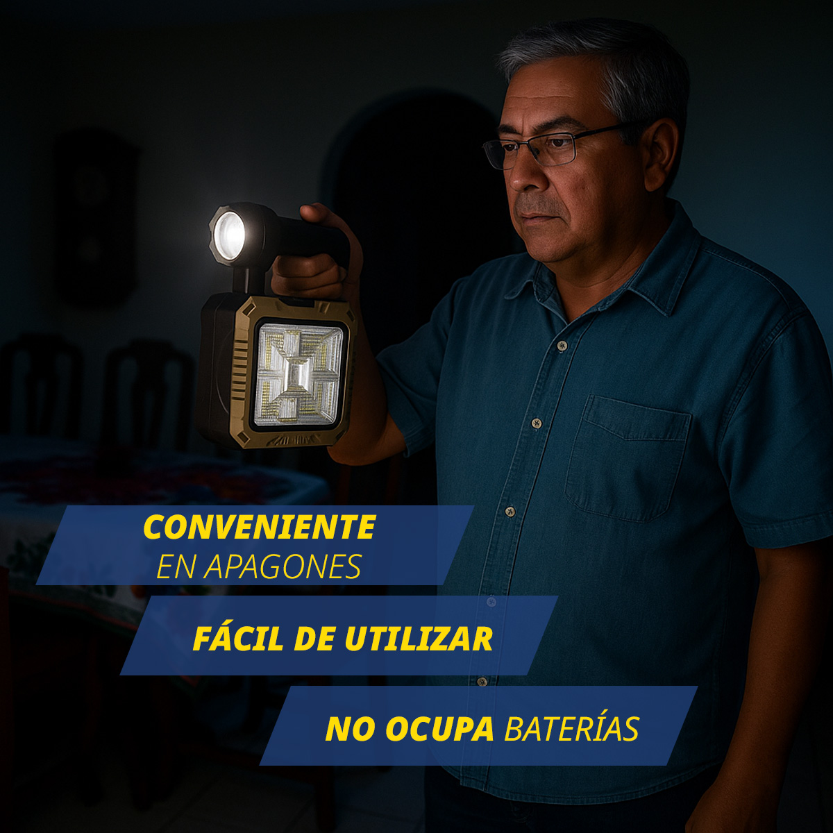 Foto 6 | Linterna Led Portátil Eléctrica Con Panel Solar  Beautifull Home Incluye  Set De Herramientas