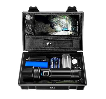 Foto 1 | Lampara Tactica 200000lm Rechargeable Led Linterna Potentes Linterna Negro Luz Blanco