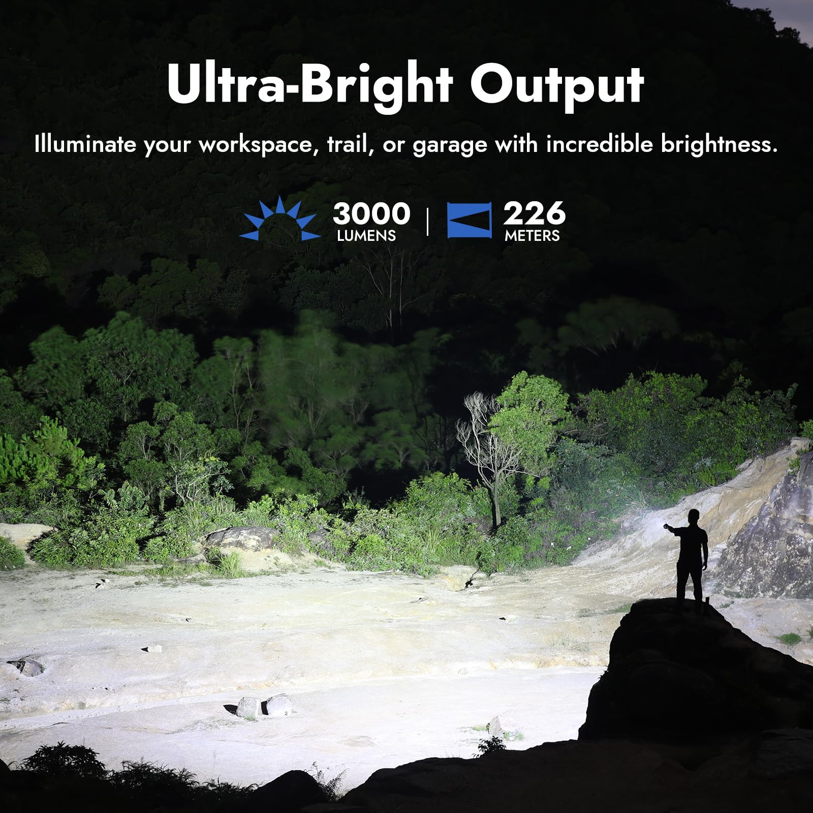 Foto 2 | Linterna Táctica Wuben L3 Recargable 3000 Lm 4800 Mah Ip68 - Venta Internacional.