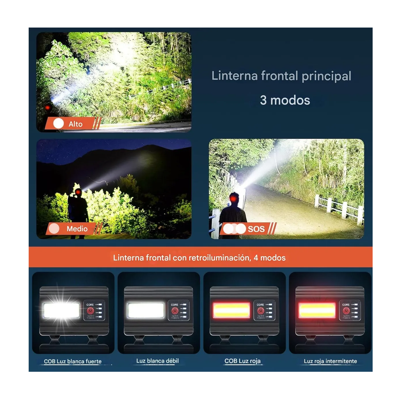 Foto 4 pulgar | Lampara Led Recargable 100000 Lumen