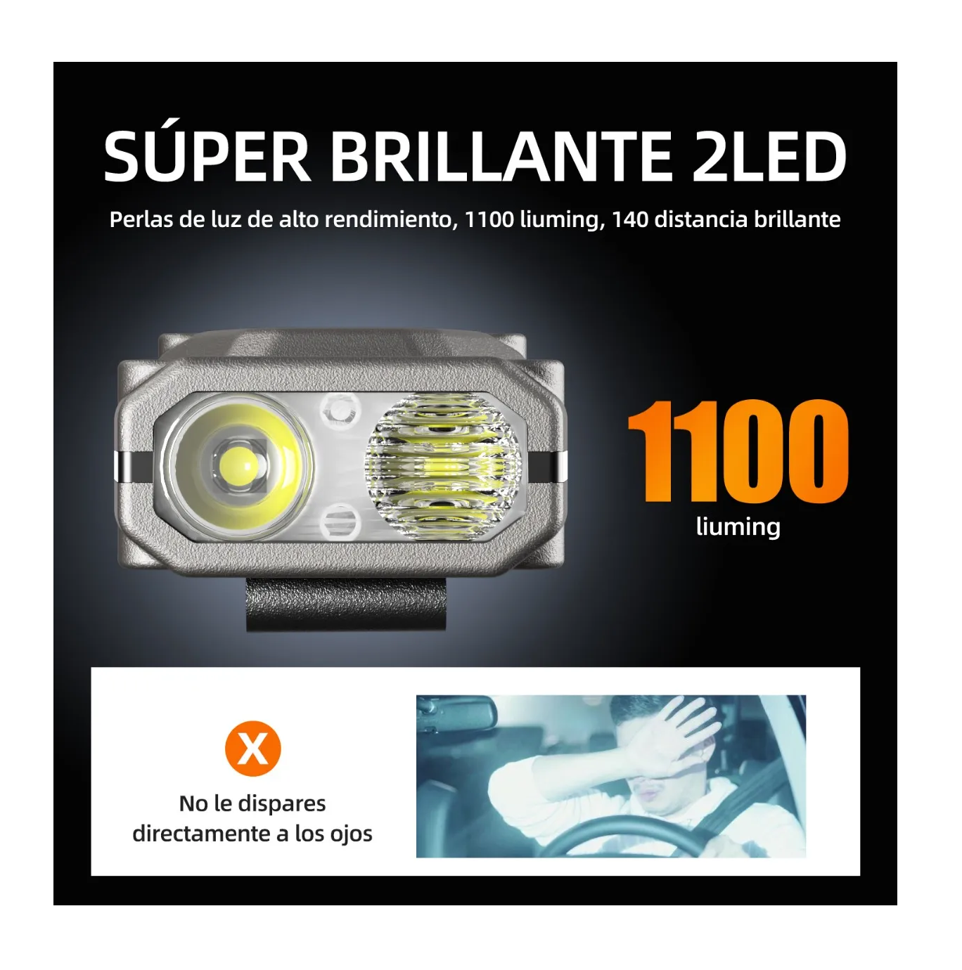 Foto 4 pulgar | Linterna Táctica Recargable Led