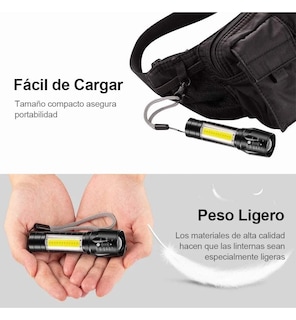 Foto 4 | Juego De 4 Lamparas Belug Tactica Recargable Led Negro