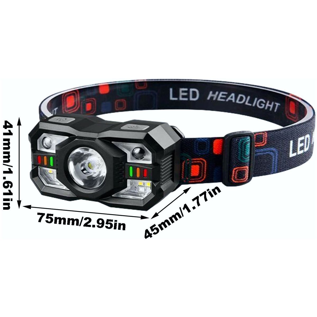 Foto 3 pulgar | Lampara Linterna Tipo Minero Led Sensor De Mano Ajustable 45° Recargable