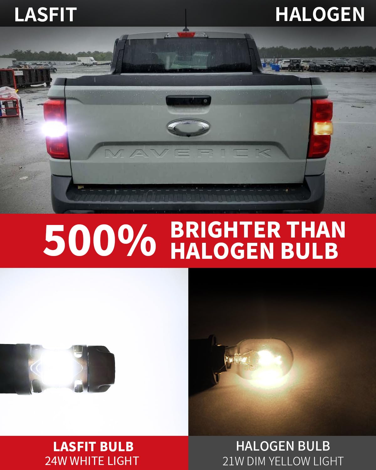 Foto 4 pulgar | Bombilla Led De Respaldo Con Luz Trasera Lasfit T3 Wt21w Para Ford - Venta Internacional.