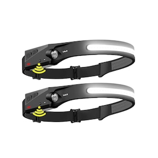 Foto 1 | Lámpara De Cabeza Led Sensor Recargable Con Impermeable 2pz Lab.g Negras