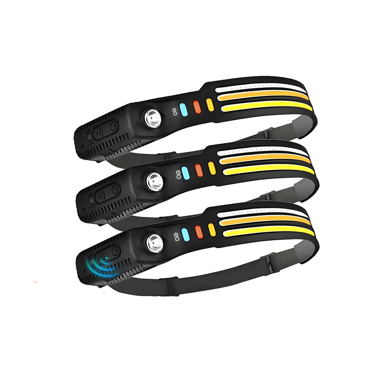 Foto 1 | 3pcs Lámpara De Cabeza Cob Led Recargable Con Sensoreo Safe Importsesi-20404 Multicolor