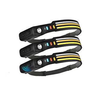 Foto 1 | 3pcs Lámpara De Cabeza Cob Led Recargable Con Sensoreo Safe Importsesi-20404 Multicolor