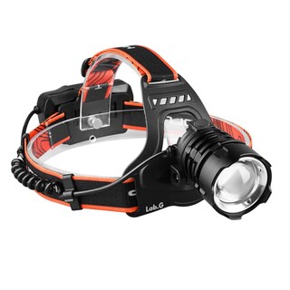 Foto 1 | Lámpara De Cabeza Recargable Minera Con Luz Trasera 6 Modos Lab.g Negra Con Naranja