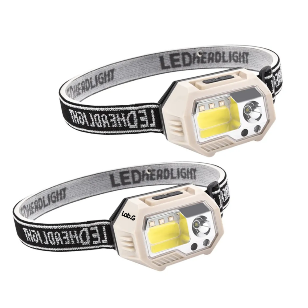 Linterna de Cabeza Minero Recargable  Lab.g 2 Piezas
