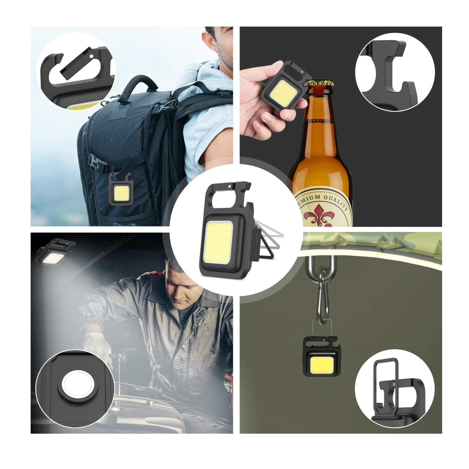 Foto 4 pulgar | Linterna Portátil Eo Safe Imports Esi-5357 Mini Llavero Cargando Lámpara Táctica LED Negro