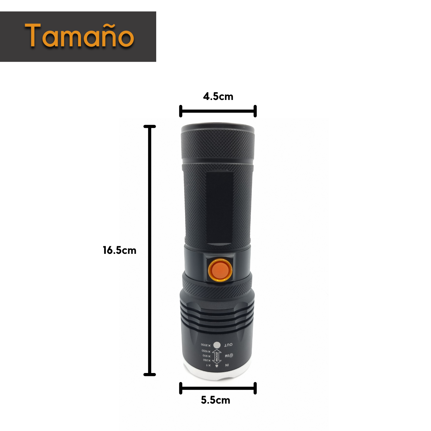 Foto 4 pulgar | Lámpara Táctica Recargable Goldring con Power Bank Y Zoom Óptico de Enfoque