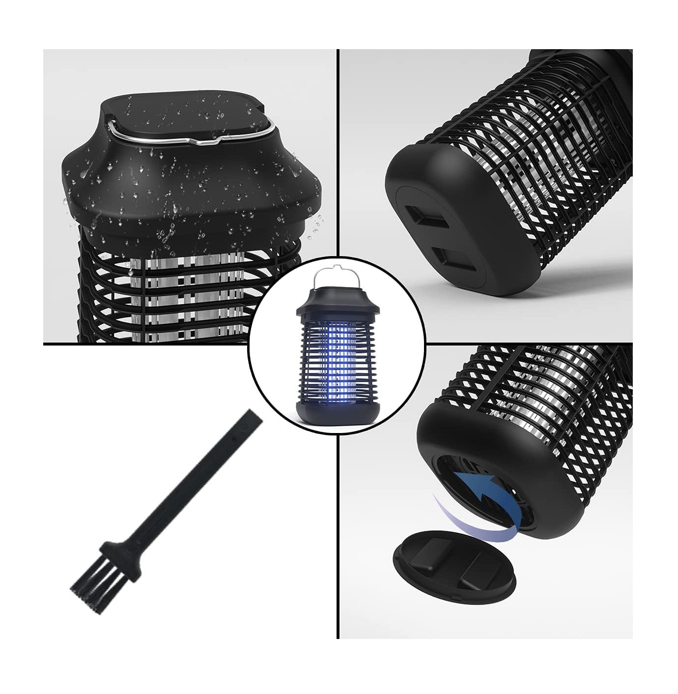 Foto 3 pulgar | Lámpara Repelente Eléctrica Mata Mosquitos 4200v Belug color Negro