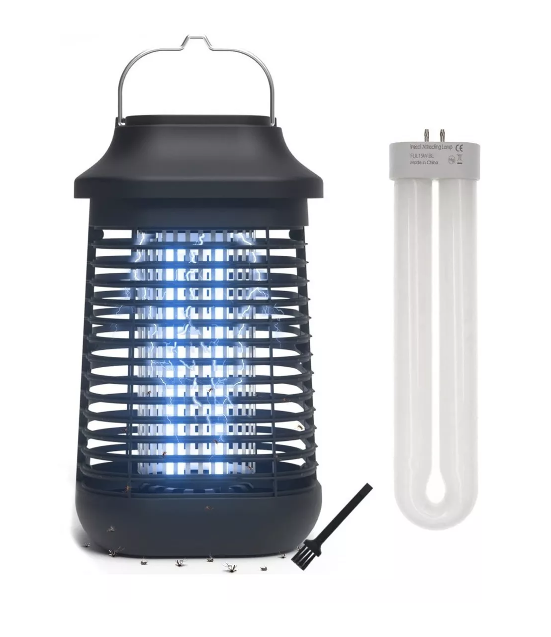 Foto 6 pulgar | Lámpara Repelente Eléctrica Mata Mosquitos 4200v Belug color Negro