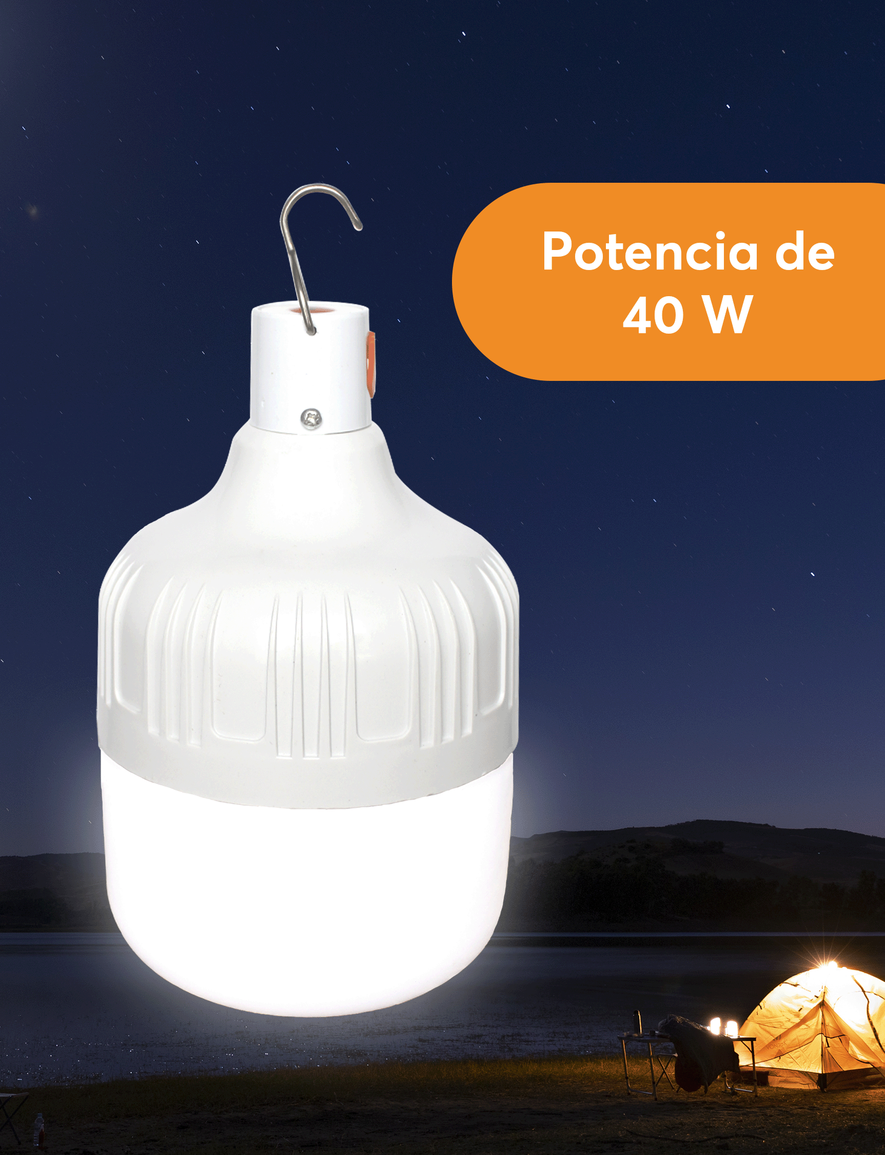 Foto 5 pulgar | Lampara de Emergencia Archy Sos 40w Usb Led Recargable