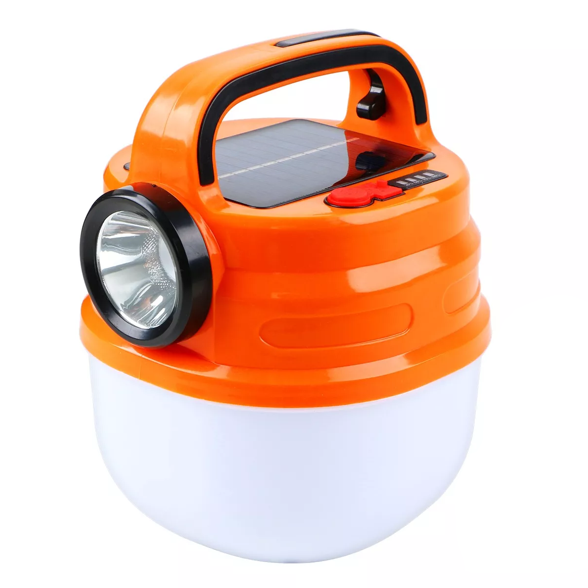 Lámpara Recargable Solar Linterna Camping Led Para Acampar Eo Safe Imports Esi-11055 Naranja