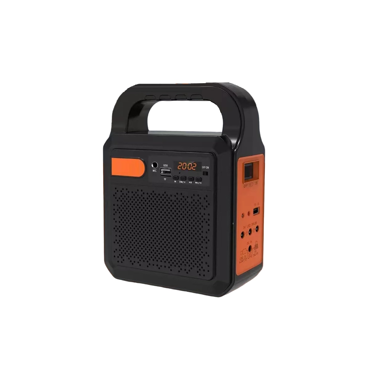 Lámpara Solar Iluminación Radio Fm Bluetooth Banco Energía Eo Safe Imports Esi-11988 Naranja $1,429