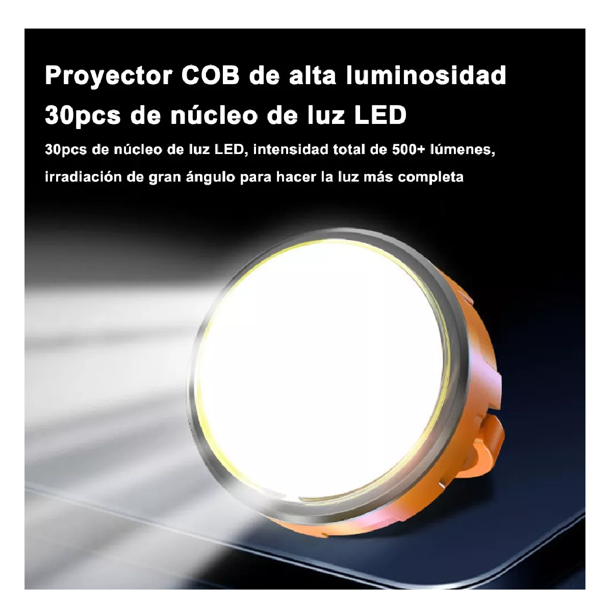 Foto 5 pulgar | Lámparas Recargables Led Linterna Táctica Potente Minero 2pz Naranja