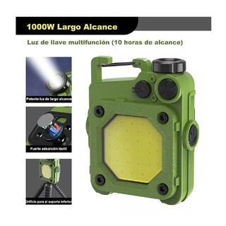 Foto 4 | Lámpara Táctica Camping Linterna Led USB Recargable Portátil Verde