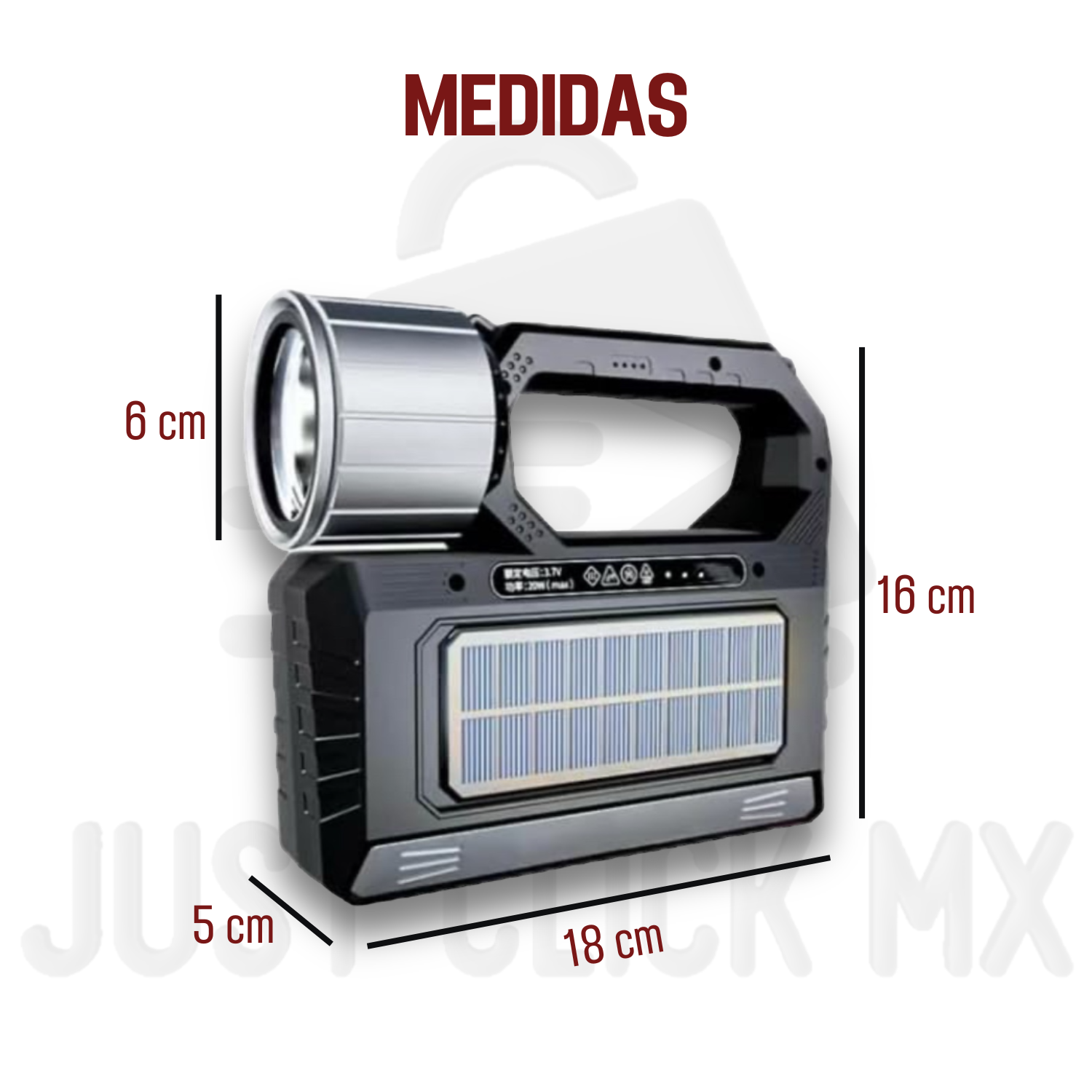 Foto 8 | Lámpara Solar Multifunción para Camping y Emergencias