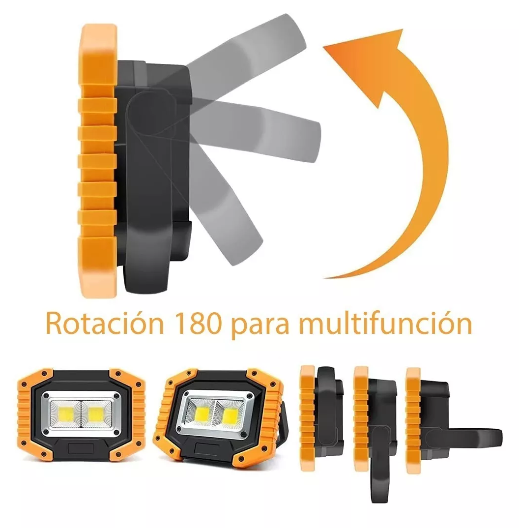 Foto 4 pulgar | Lámpara De Mano Para Camping Color Negro/naranja