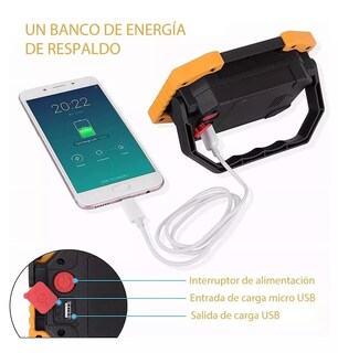 Foto 4 | Lámpara De Mano Para Camping Color Negro/naranja