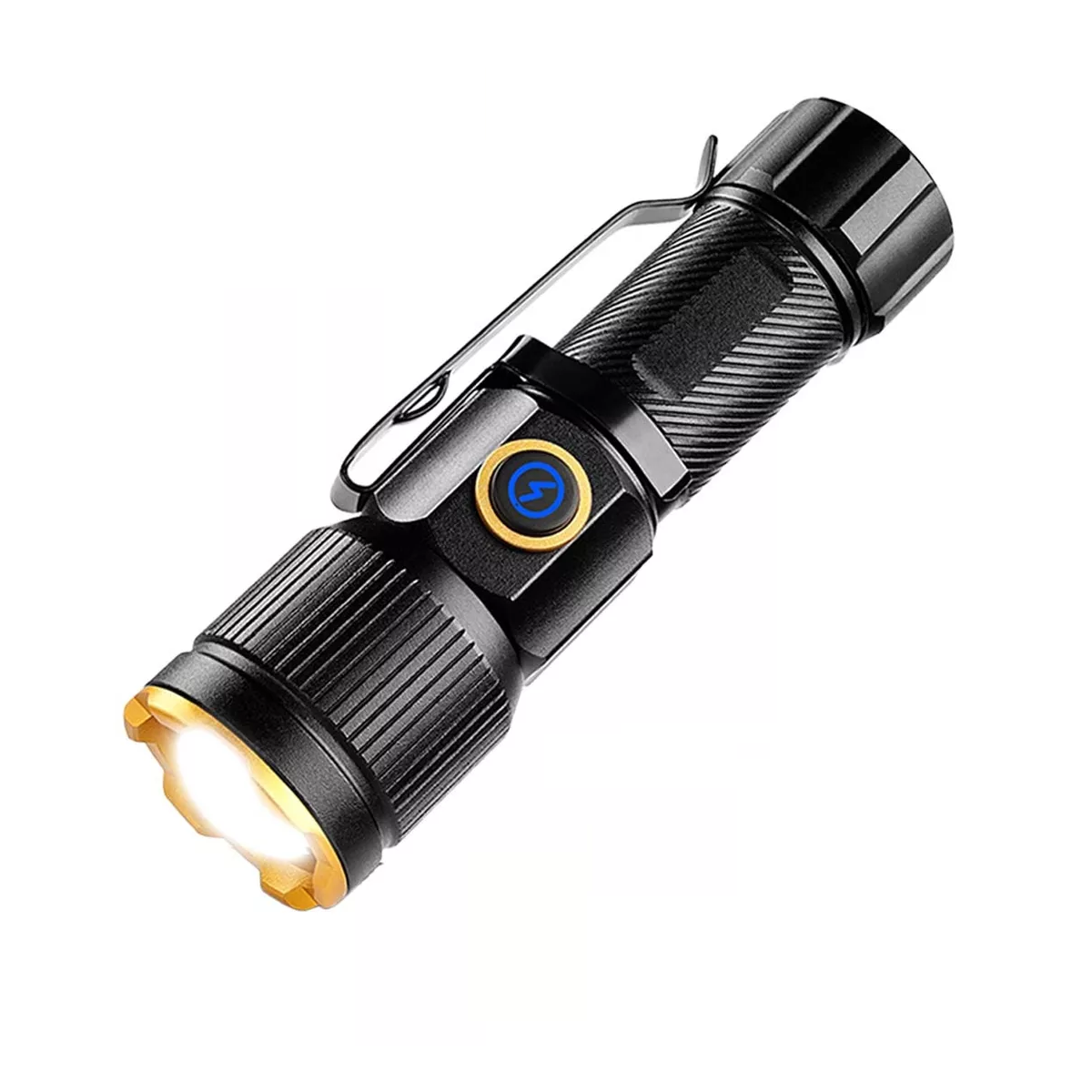Lámpara Led Recargable Mini Linterna Potente Con Imán 5modos Eo Safe Imports Esi-15523 Negro