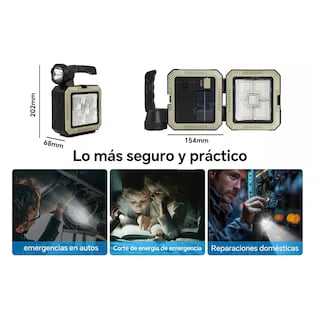 Foto 3 | Lampara Táctica Led Recargable Impermeable Energía Solar Luz Eo Safe Imports Esi-16776 Multicolor