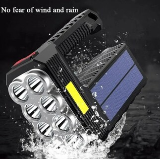 Foto 4 | Xtellar Linterna Led Táctica Solar Recargable: Impermeable Y A Prueba De Caídas.