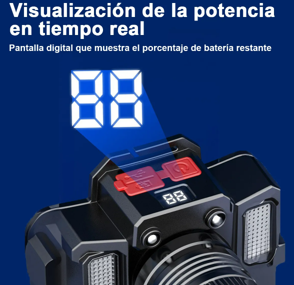 Foto 5 pulgar | Xtellar Linterna Minera Recargable Led De Alta Potencia Y Sensor Funcional