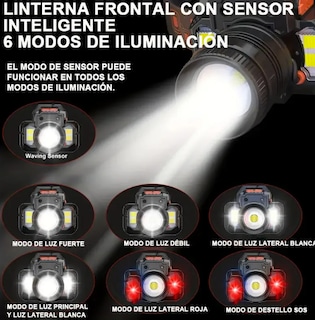 Foto 2 | Xtellar Pro Lámpara Minera Recargable, Linterna De Cacería Con Sensor Inteligente Y 6 Modos De Iluminación, Alcanc