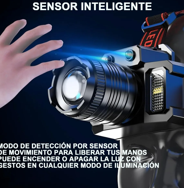 Foto 4 pulgar | Xtellar Pro Lámpara Minera Recargable, Linterna De Cacería Con Sensor Inteligente Y 6 Modos De Iluminación, Alcanc