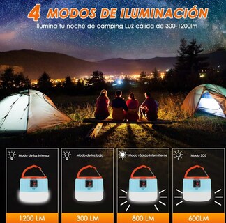 Foto 2 | Lámpara Xtellar Recargable Con Energía Solar Y Usb, Potente Linterna Led Para Acampadas Y Aventuras Al Aire Libre