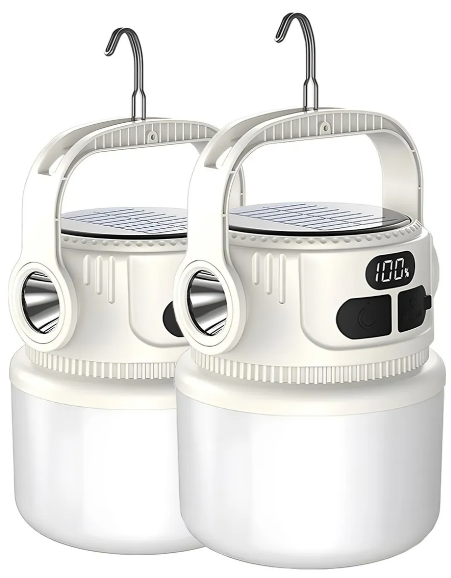 Foto 2 pulgar | Xtellar Lámpara Led Recargable Solar Y Usb Para Acampar Con Banco De Energía