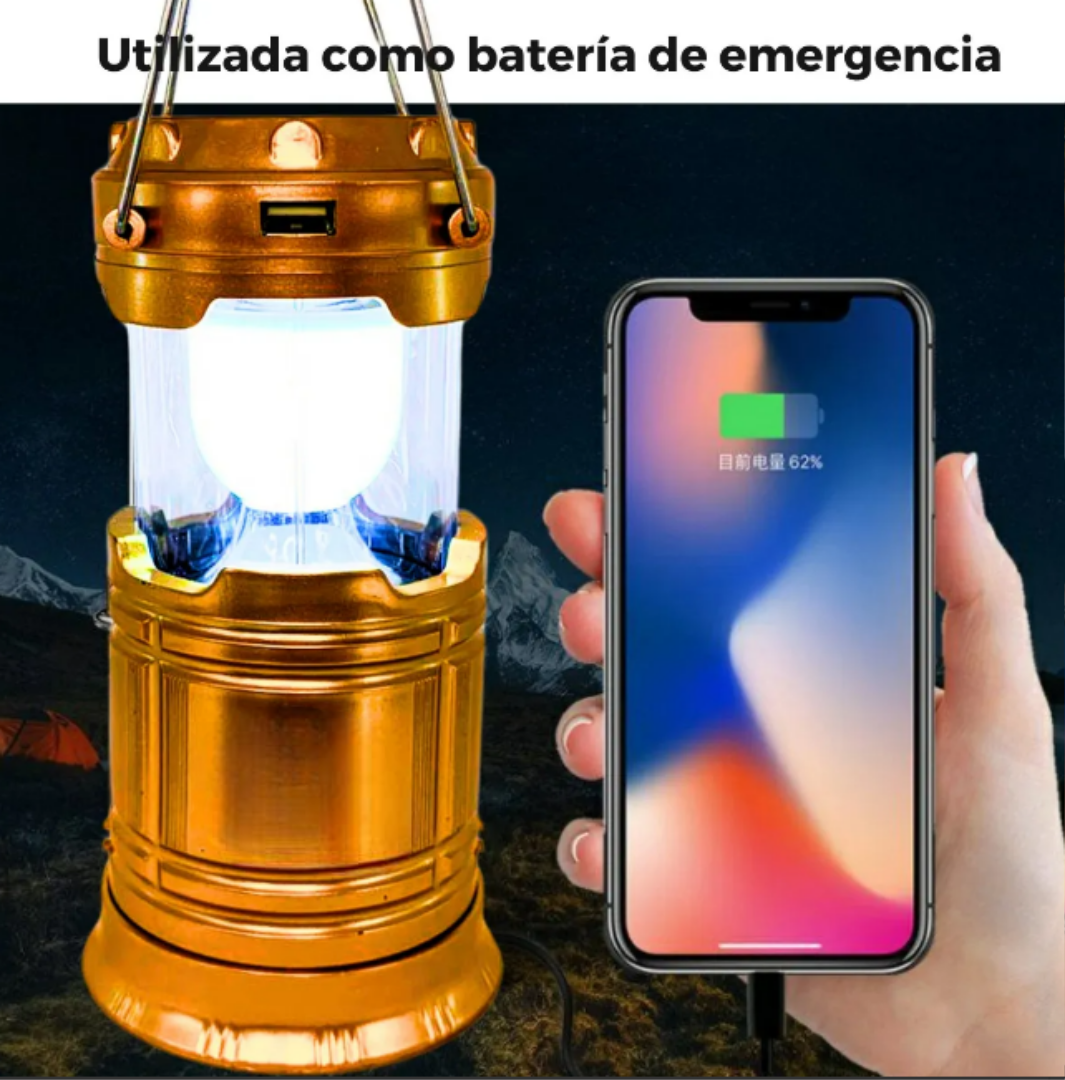 Foto 4 pulgar | Xtellar Lámpara Solar Recargable Portátil Para Acampadas  Ligera Y Práctica Con Carga De Emergencia