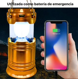 Foto 3 | Xtellar Lámpara Solar Recargable Portátil Para Acampadas Ligera Y Práctica Con Carga De Emergencia