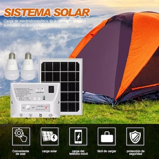 Foto 2 | Set Luz Solar Para Interiores Y Exteriores Emergencia 4pzs Eo Safe Imports Esi-11989 Blanco