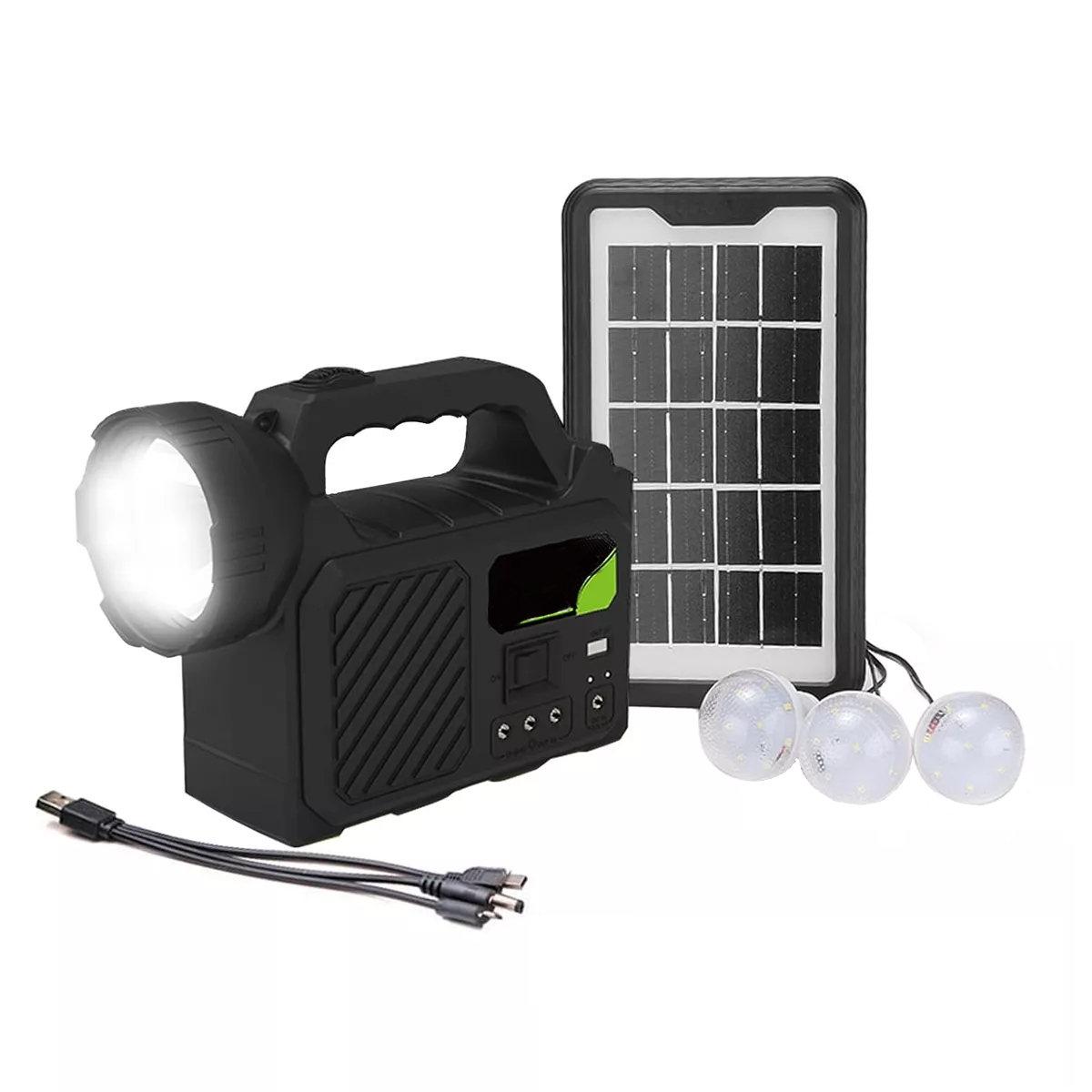 Cargador Portátil Luz Solar Eo Safe Imports Negro