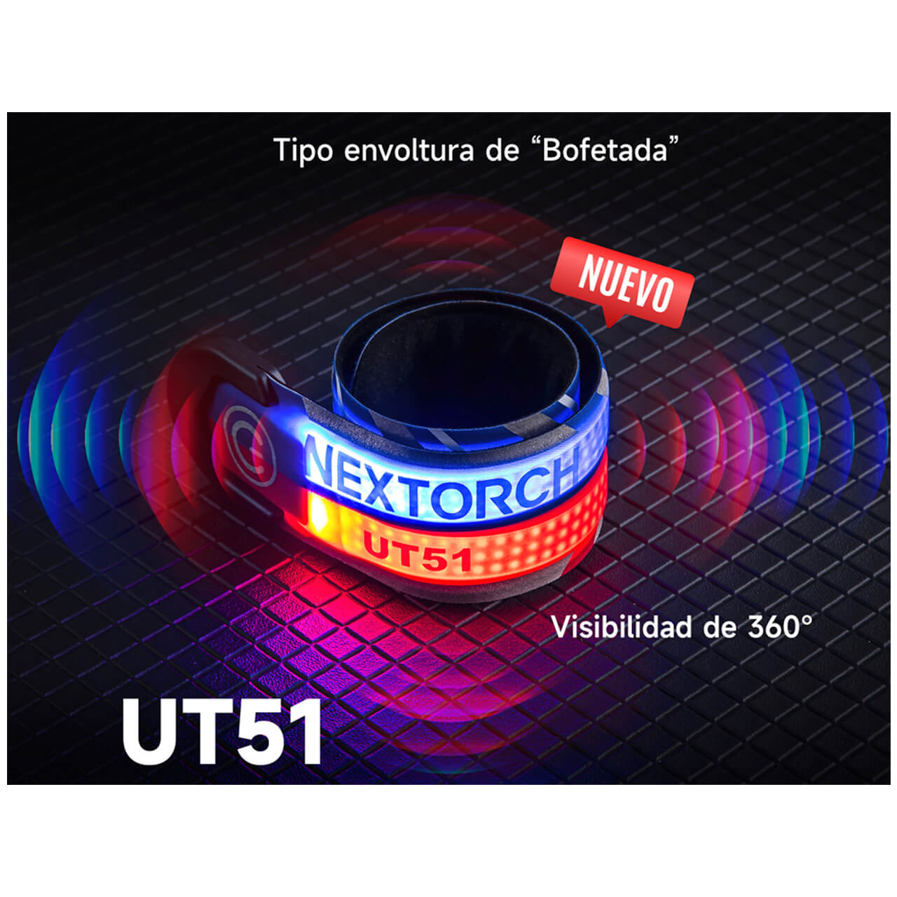 Foto 6 pulgar | Brazalete De Señalización Nextorch De Luz Led Intermitente, Cable Usb Tipo C, Rojo-azul