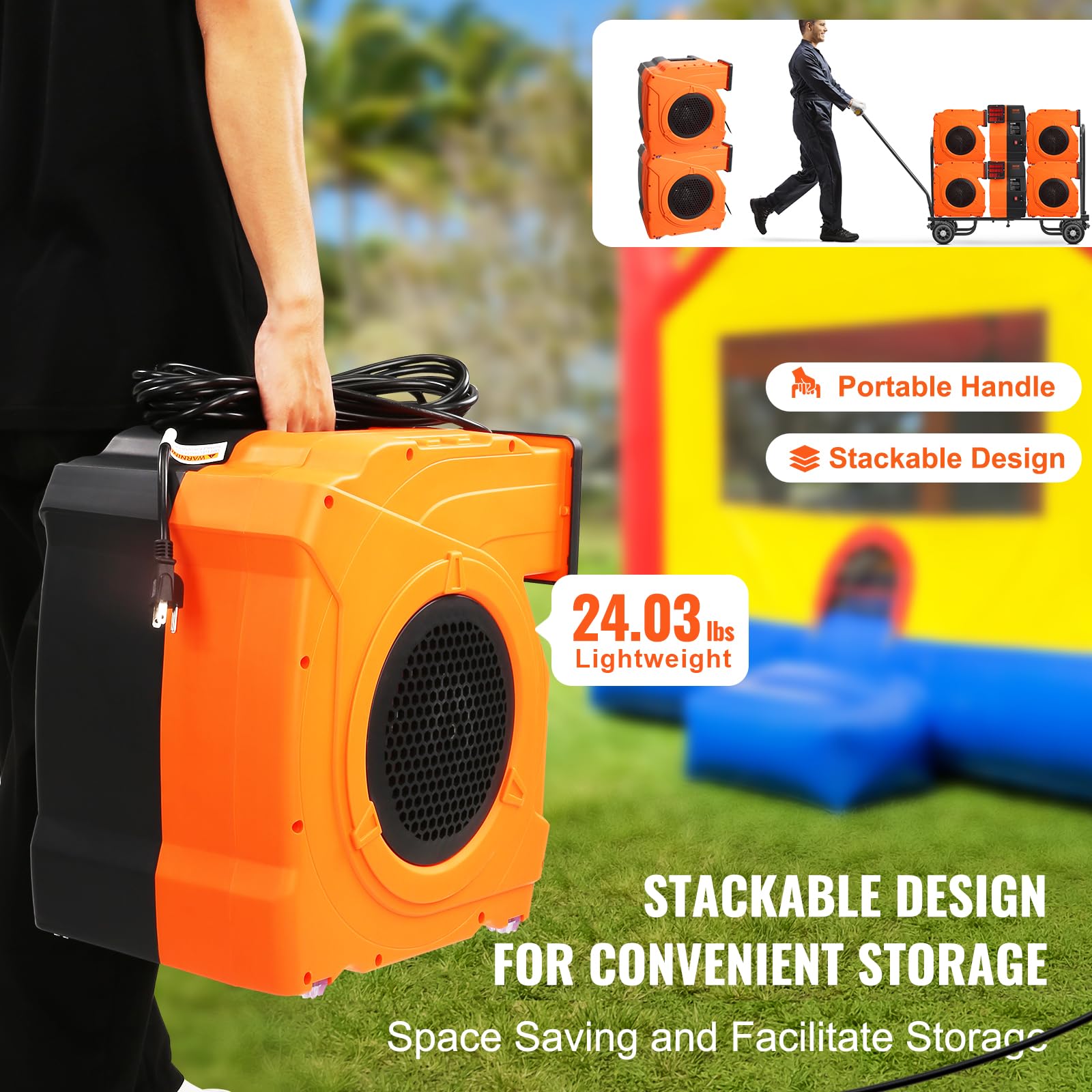 Foto 6 pulgar | Soplador Inflable Vevor 1100w 1.5 Y 1.7 Hp Para Bounce House - Venta Internacional.