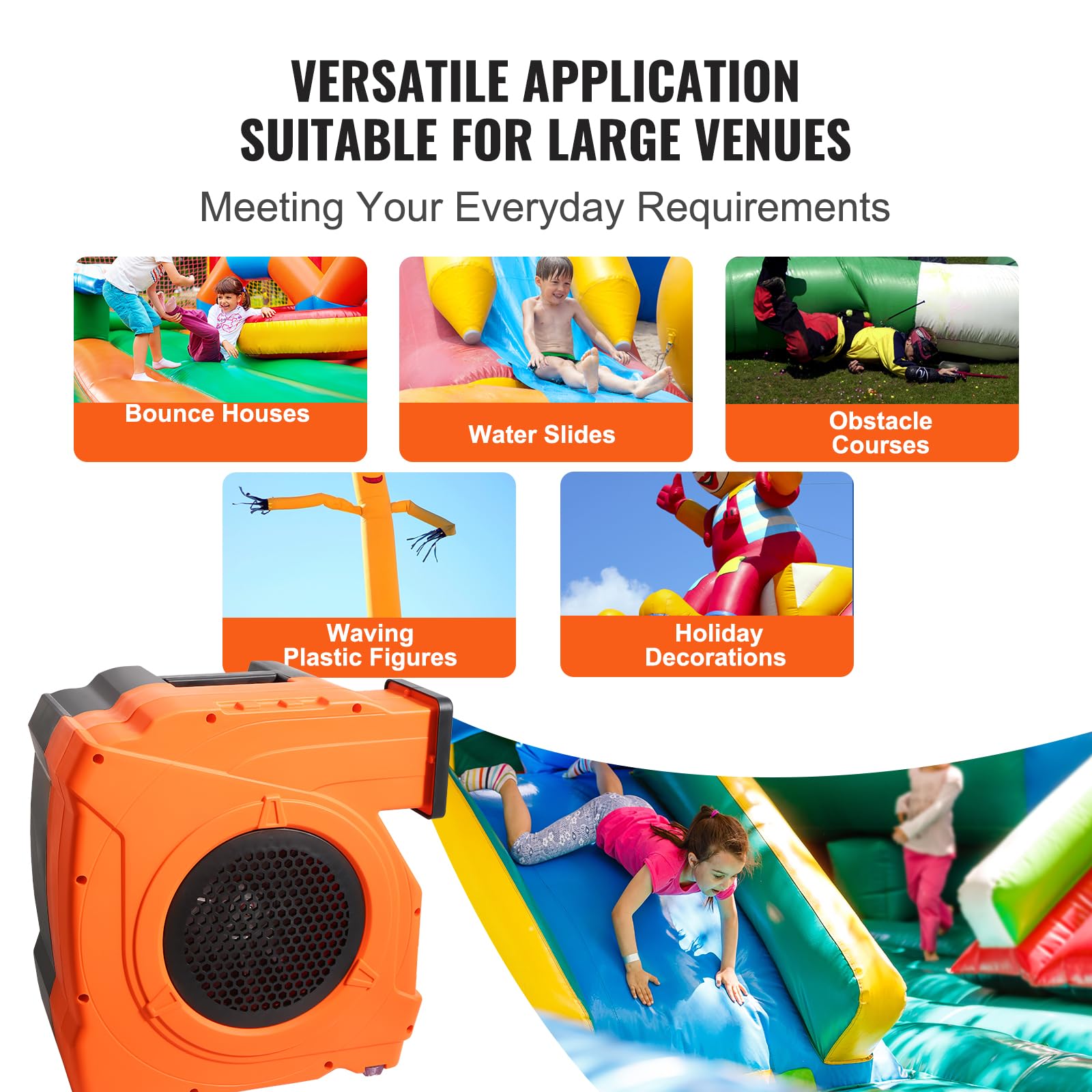 Foto 7 pulgar | Soplador Inflable Vevor 1100w 1.5 Y 1.7 Hp Para Bounce House - Venta Internacional.