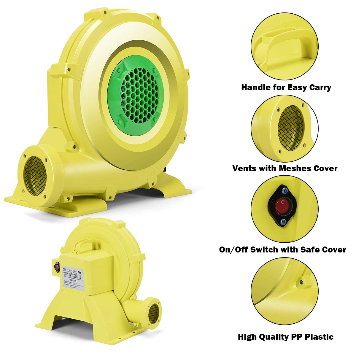 Foto 6 pulgar | Soplador Bounce House Costway 950 W 1,25 Hp Para Castillo Inflable - Venta Internacional.