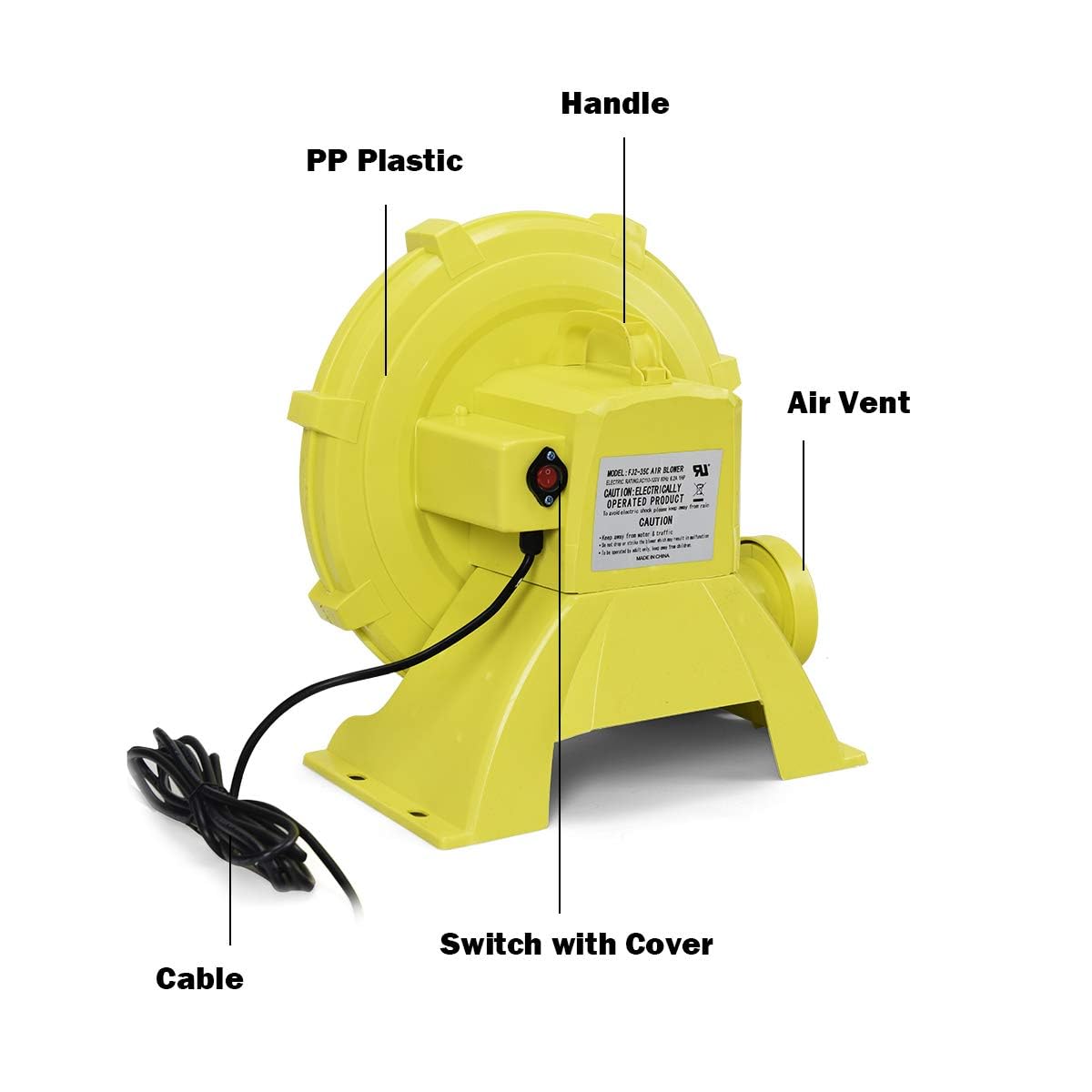 Foto 6 | Soplador Bounce House Costway 950 W 1,25 Hp Para Castillo Inflable - Venta Internacional.